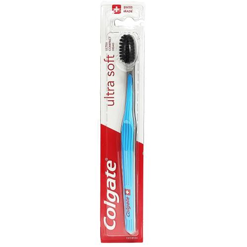 Colgate Ultra Soft Toothbrush Οδοντόβουρτσα με Πολύ Μαλακές Ίνες, Κατά της Πλάκας & των Επιφανειακών Χρωματικών Λεκέδων 1 Τεμάχιο - Γαλάζιο